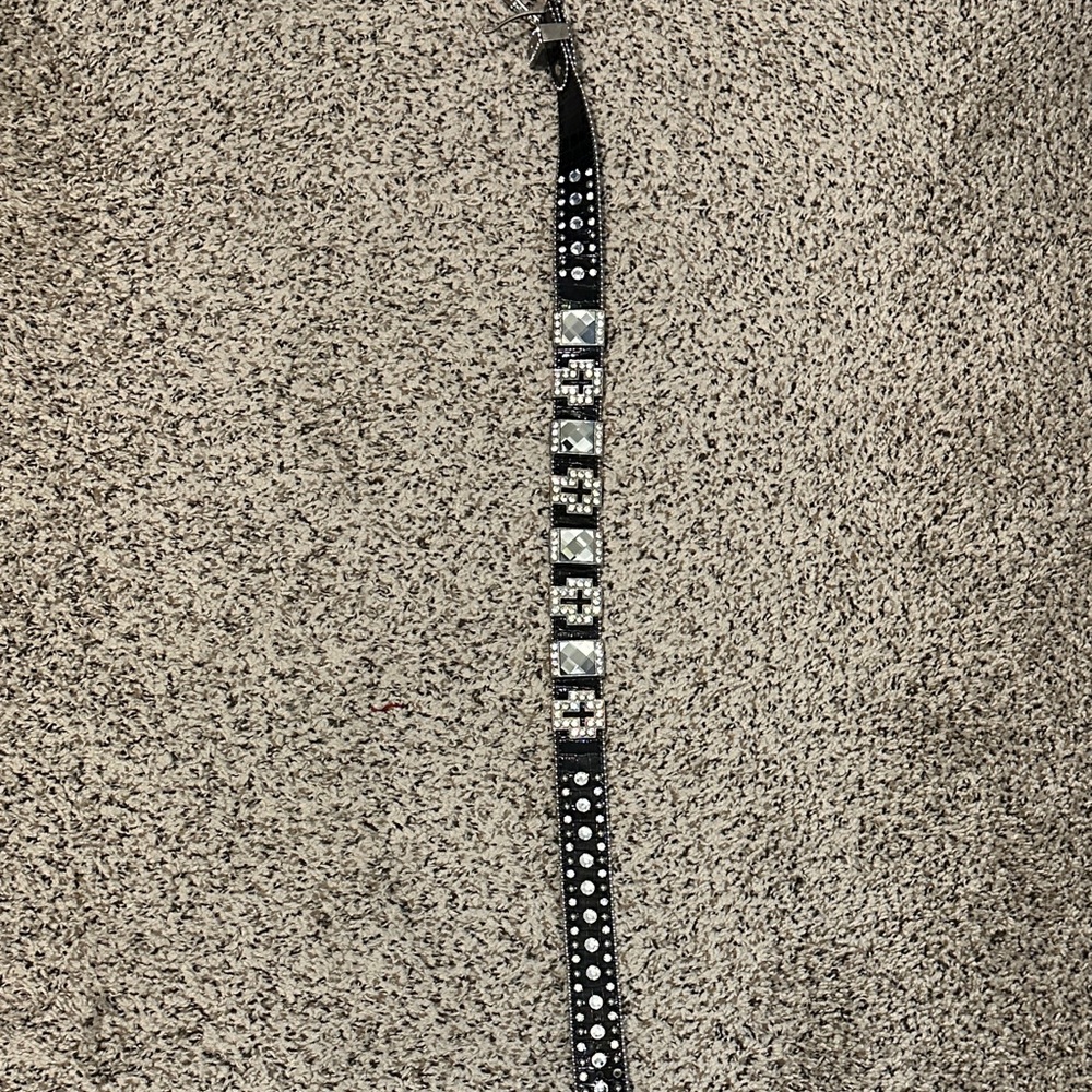 Black and Silver Rhinestone Belt
